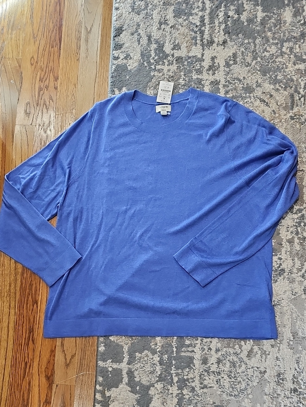 J Crew Teddie Sweater Blue Size 2x Plus Nwt